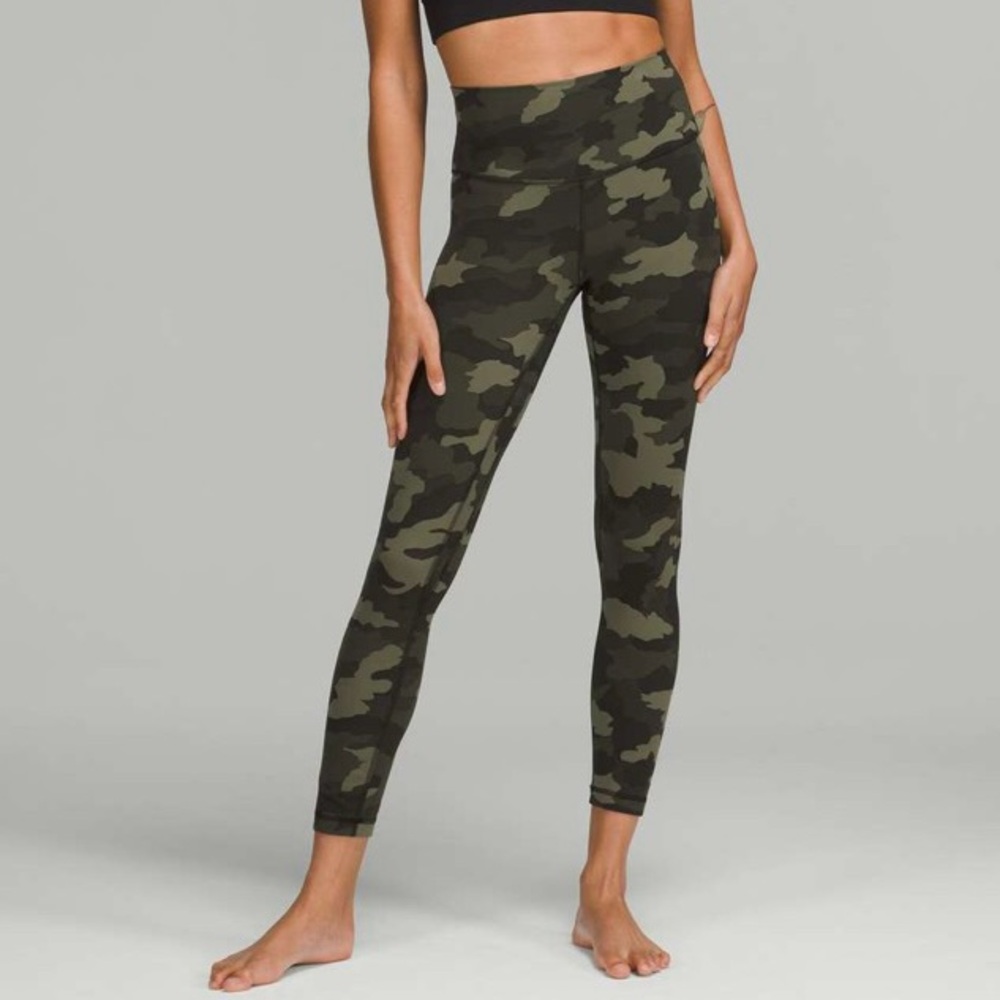Lululemon Align High-Rise Pant 
Leggings Olive Green Camo Size 4